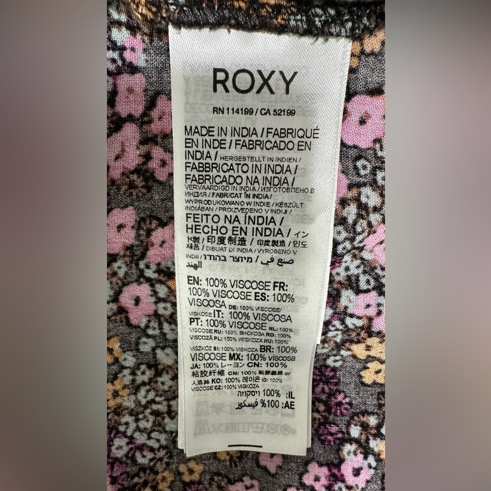 Roxy Sweetest Shores Puff Sleeve Women’s Dress Size L - Picture 7 of 7